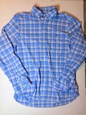 Vineyard Vines Blue Plaid Button-Down Shirt